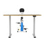 Artiss Under Desk Folding X-Bike with 140cm Automatic Standing Desk Magnetic Resistance Oak
