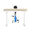 Artiss Under Desk Folding X-Bike with 120cm Automatic Standing Desk Magnetic Resistance Oak