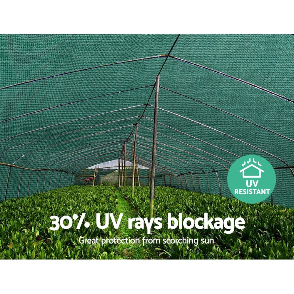 Instahut 1.83x50m 30% UV Shade Cloth Shadecloth Sail Garden Mesh Roll Outdoor Green