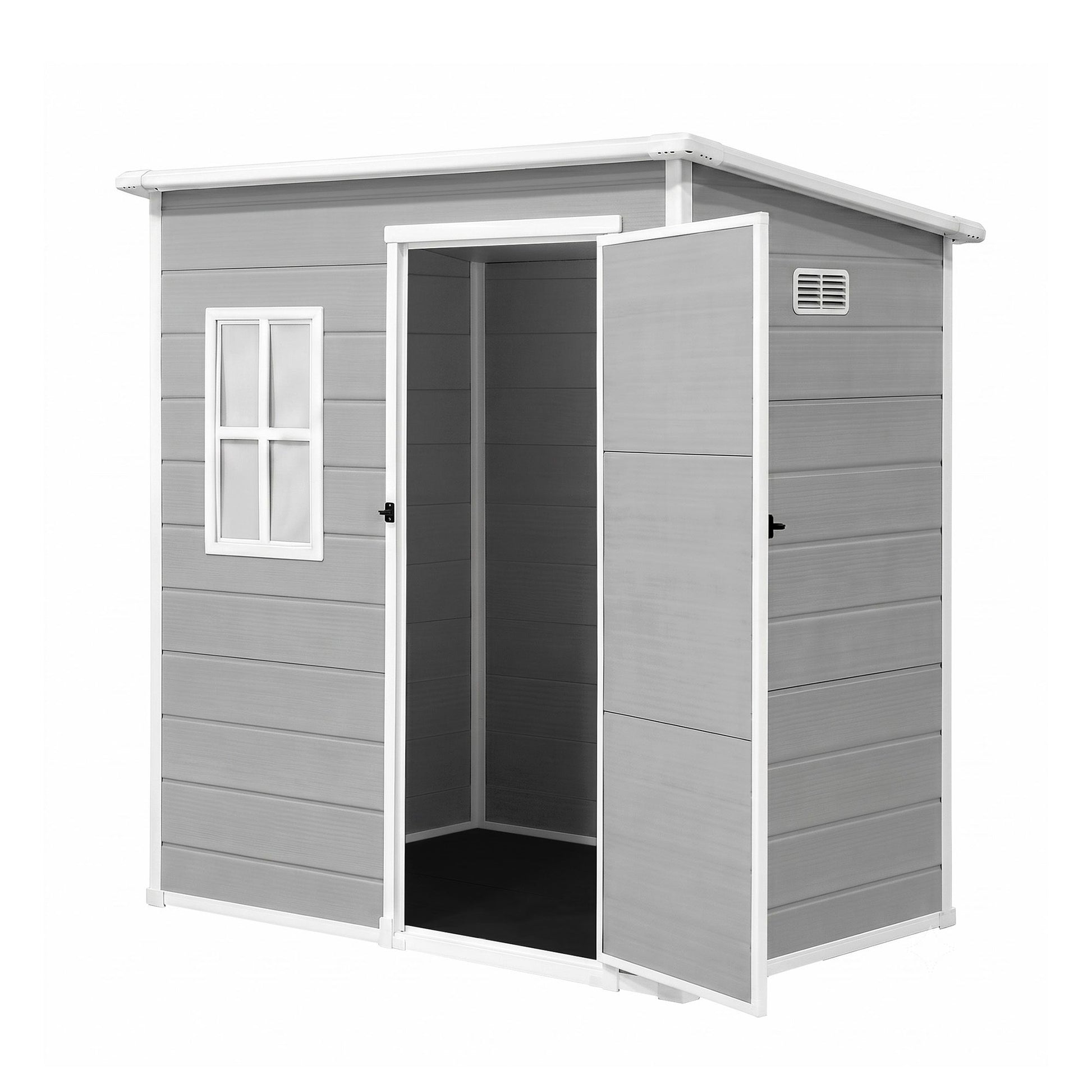 Giantz Garden Shed Outdoor Storage Box 1.87x1.28M Resin Tool Shed Backyard Grey