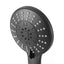 Handheld Shower Head 4.5" High Pressure 5 Modes Poweful Round Black