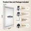 Cefito 12" Extra Large Rain Shower Head, Air-in Tech for Low Water Pressure, Anti-Clog Silicone Jets for Hard Water Scale, 360° Swivel, DIY Renters Install, 304 Stainless Steel