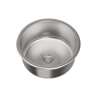 Cefito Kitchen Sink 43cm Round Stainless Steel Basin Single Bowl Silver