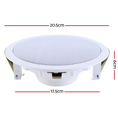 Giantz 6 Inch Ceiling Speakers In Wall Speaker Home Audio Stereos Tweeter 8pcs