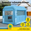 Giantz Inflatable Paint Booth 2.5X2.5X3M Inflatable Spray Booth with 550W Powerful Blower and Air Filter System, Round Roof with Light Hook, for Painting Bicycle, Motorcycle, Furniture Refinishing DIY