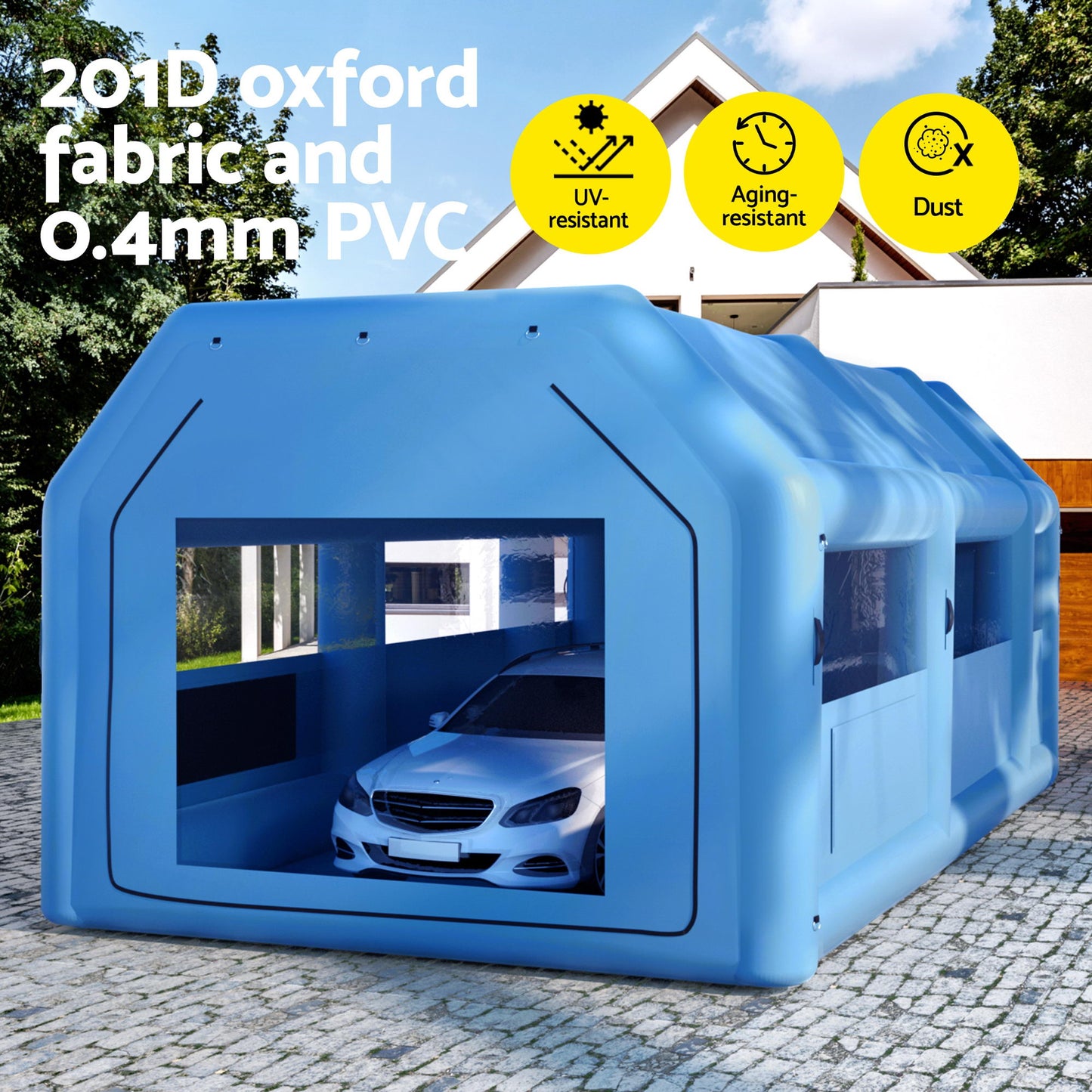 GIANTZ Inflatable Spray Booth Car Paint Tent 8.5x4.8m 2 Blowers Filter Mobile Garage Workstation