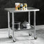 Cefito Stainless Steel Kitchen Benches Work Bench Wheels 91X61CM 430