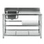 Cefito Stainless Steel Kitchen Bench Work Table with Sink Splashback 120cm