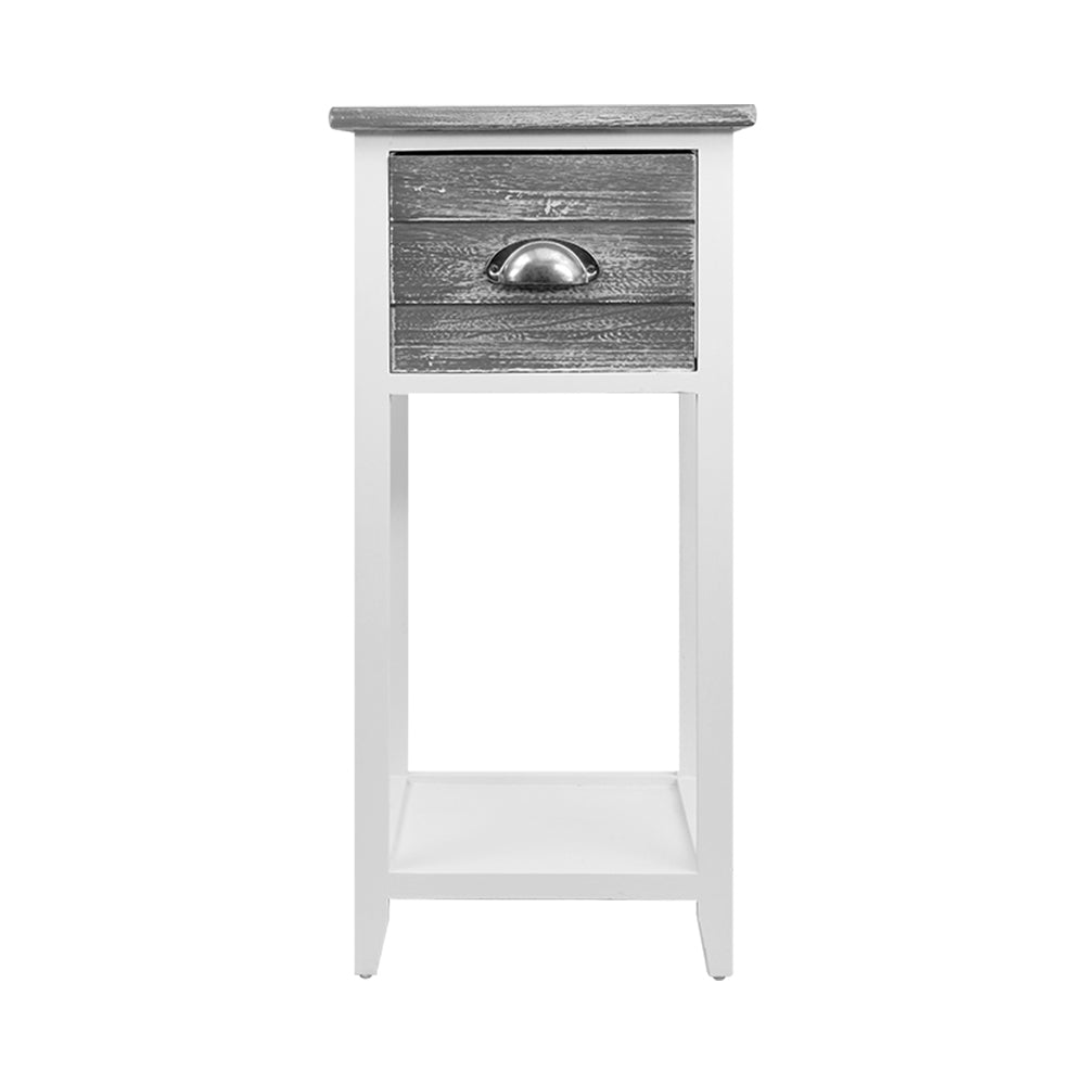 Artiss Bedside Table Nightstand Drawer Storage Cabinet Lamp Side Shelf Unit Grey