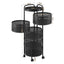 Artiss Storage Trolley Kitchen Cart 5 Tiers Storage Rack Round Basket Black