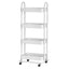 Artiss Storage Trolley Kitchen Cart 4 Tiers White