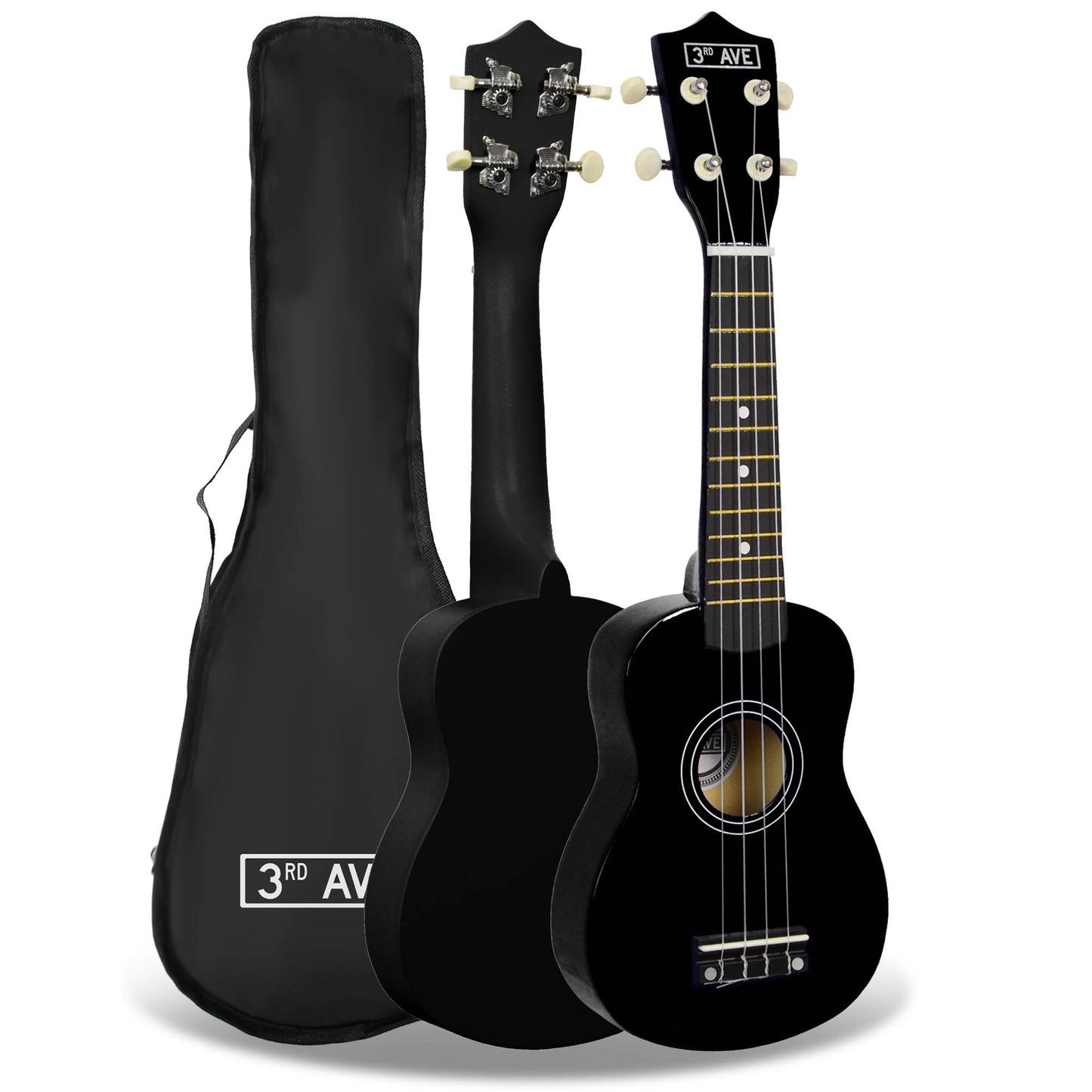 3rd Avenue Soprano Ukulele - Black