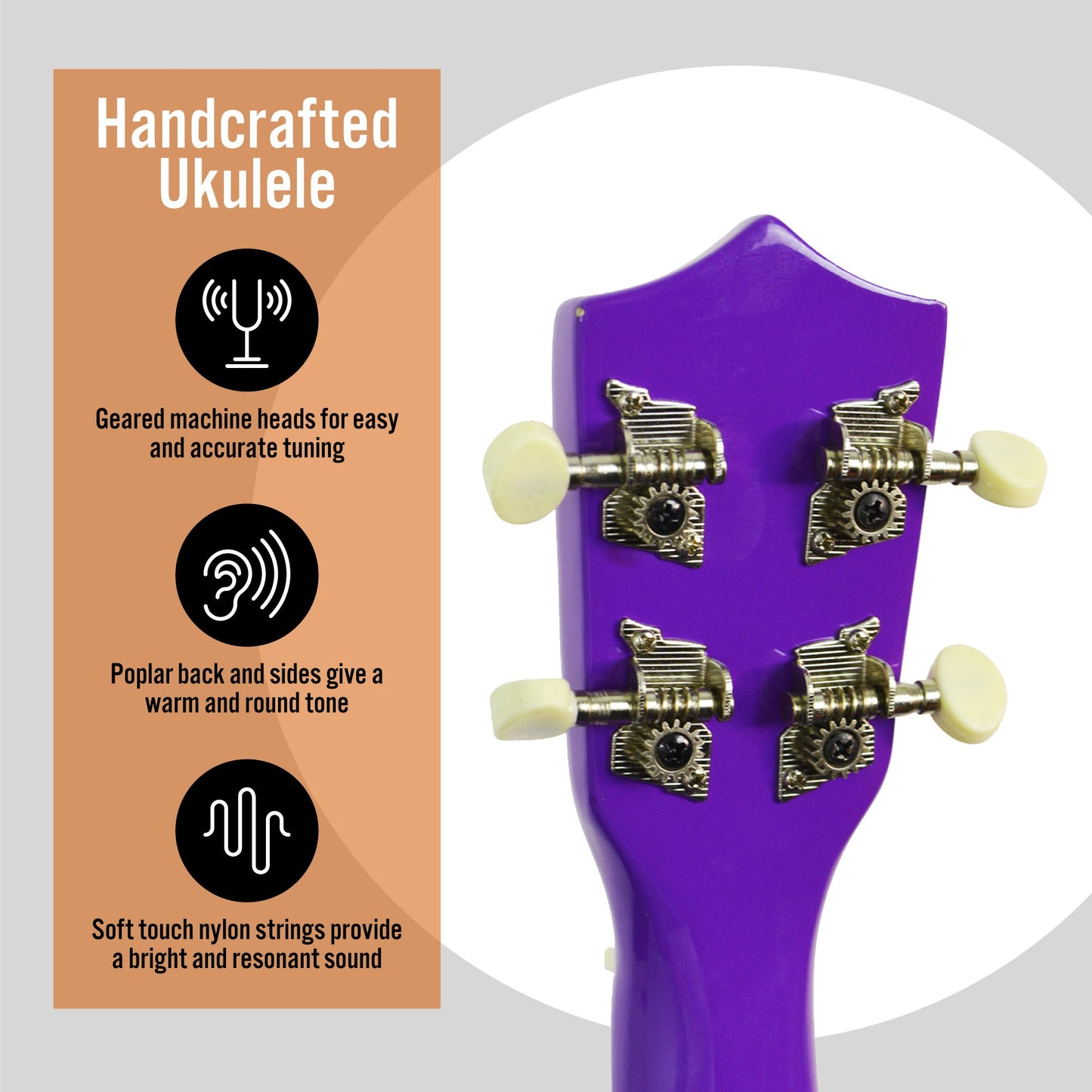 3rd Avenue Soprano Ukulele - Purple