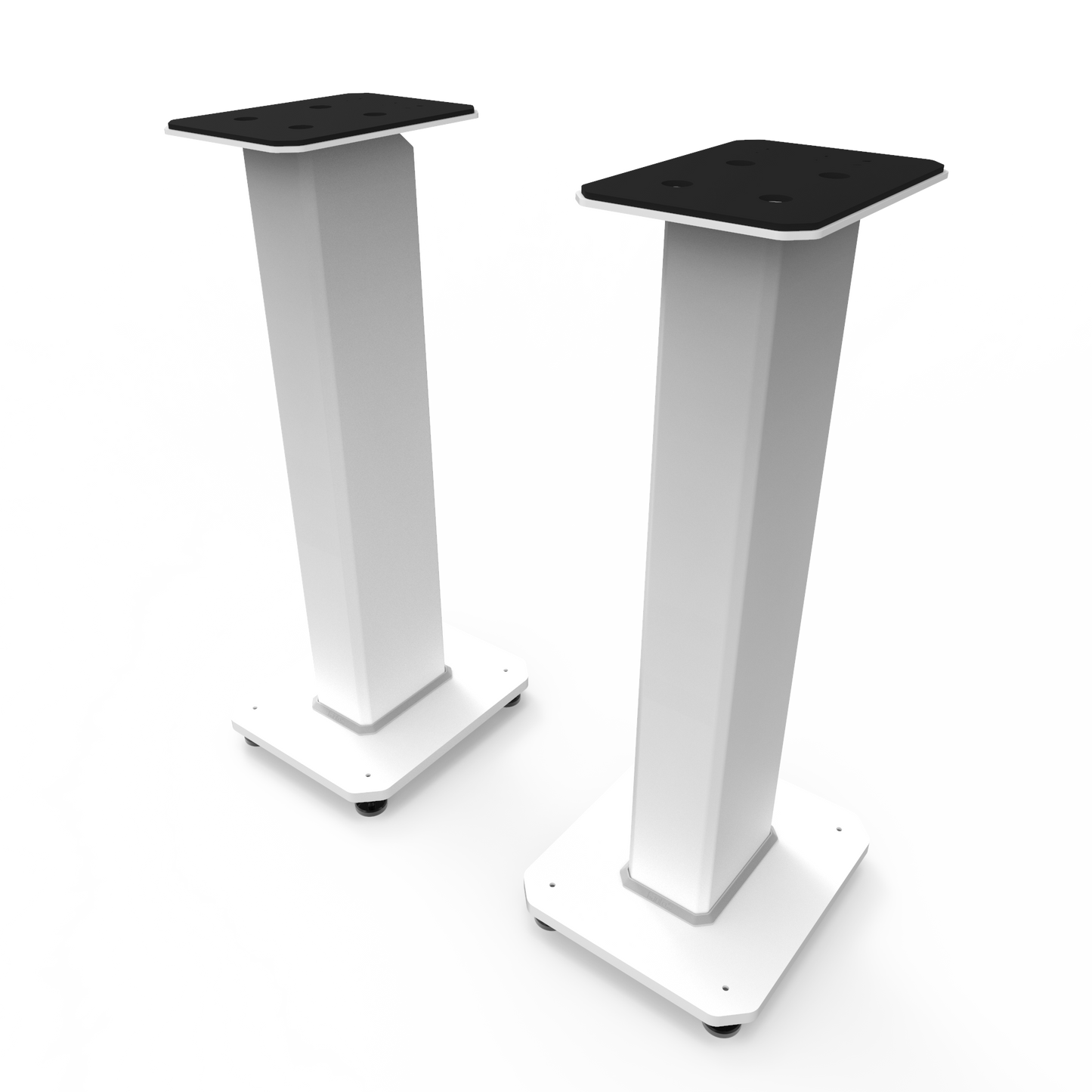 Kanto SX26W 26" Tall Fillable Speaker Stands with Isolation Feet - Pair, White