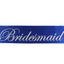 Sashes Hens Night Party Electric Blue/Silver - Bridesmaid