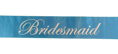 Sashes Hens Night Party Light Blue/Silver - Bridesmaid