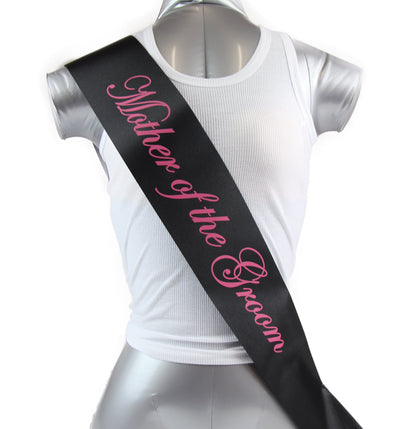 Sashes Hens Sash Party Black/Pink - Mother Of The Groom