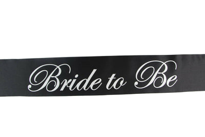 Sashes Hens Sash Party Black/Silver - Bride To Be