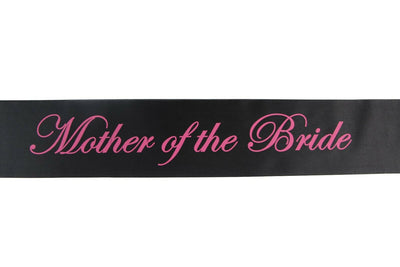 Sashes Hens Sash Party Bridal Black/Pink - Mother Of The Bride