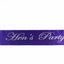 Sashes Hens Sash Party Bridal Purple/Silver - Hen's Party