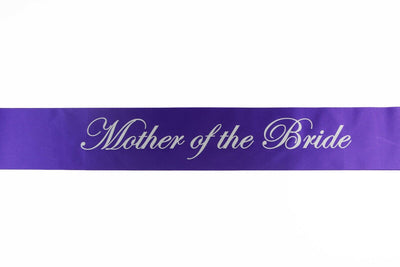 Sashes Hens Sash Party Bridal Purple/Silver - Mother Of The Bride