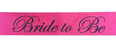 Sashes Hens Sash Party Hot Pink/Black - Bride To Be