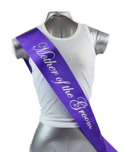 Sashes Hens Sash Party Purple/Silver - Mother Of The Groom