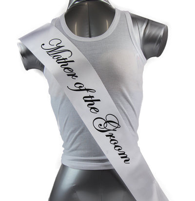 Sashes Hens Sash Party White/Black - Mother Of The Groom