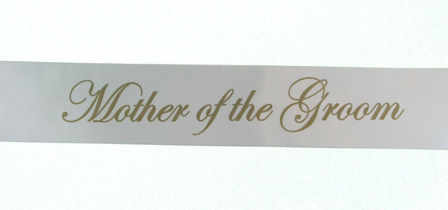 Sashes Hens Sash Party White/Gold - Mother Of The Groom