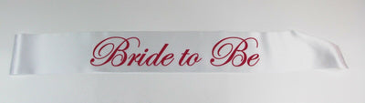 Sashes Hens Sash Party White/Pink - Bride To Be