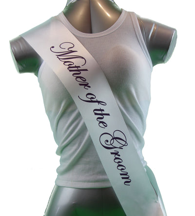 Sashes Hens Sash Party White/Purple - Mother Of The Groom