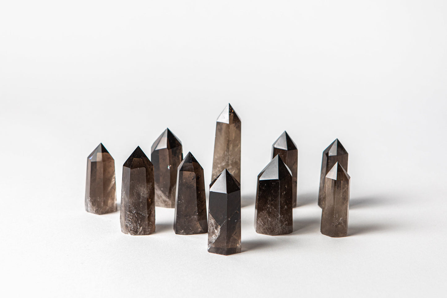 Scorpio Crystal Trio - Onyx, Smoky Quartz + Rainbow Moonstone