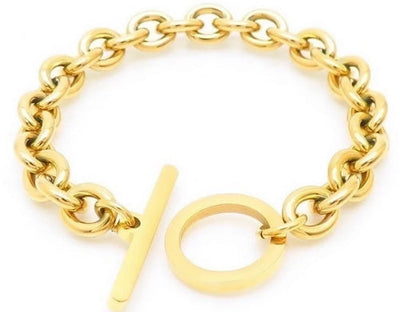 Chunky bar bracelet - gold – Tarnish Proof Jewellery