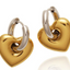 Two tone hearts earrings