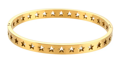 Stars on your arm bangle - gold