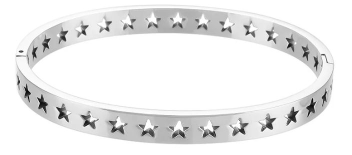 Stars on your arm bangle - silver