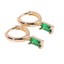 Dangling earring - emerald green stone – Tarnish Proof Jewellery