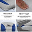 Seamanship 2X Folding Boat Seats Marine Swivel Low Back 13cm Padding Grey Blue