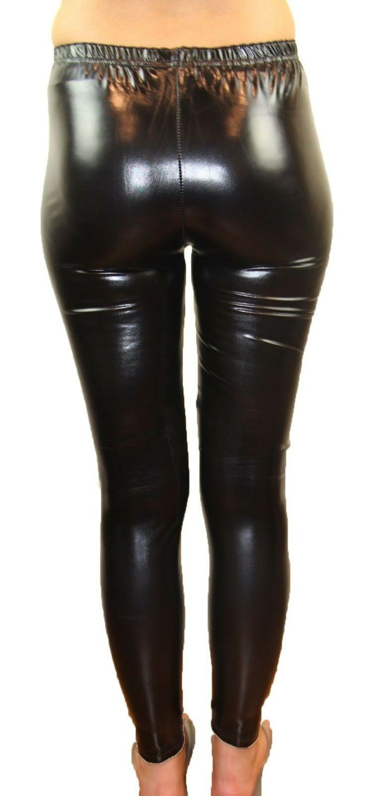 Shiny Metallic Leggings Womens Pants Ladies Gold Silver Black Blue