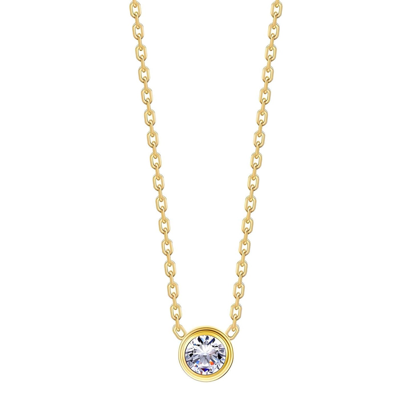 Silver Gem Gold Necklace – Tarnish Proof Jewellery