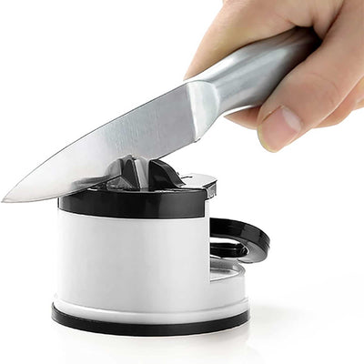 2x Kitchen Knife Sharpener Suction Grip Knives Blades Scissors Sharpening Tools