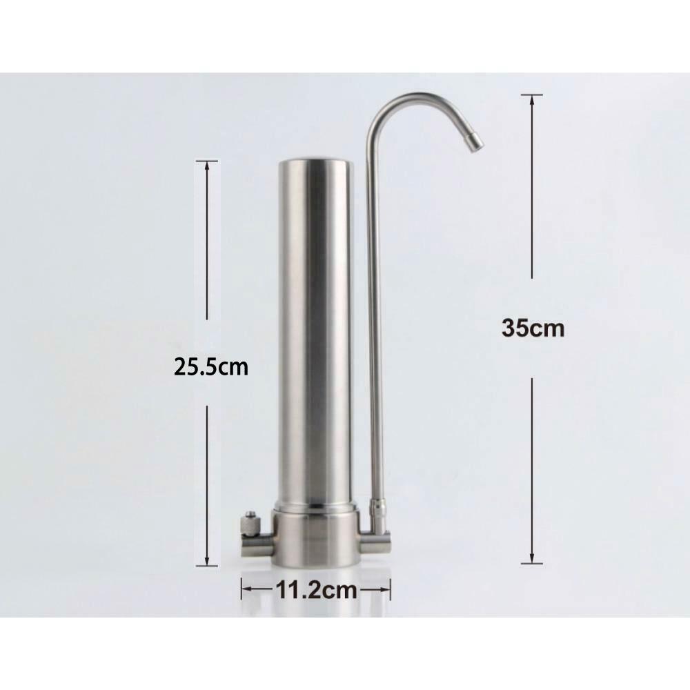 Single Stage Countertop Water Filter Stainless 10" DIY Ceramic Filtration System