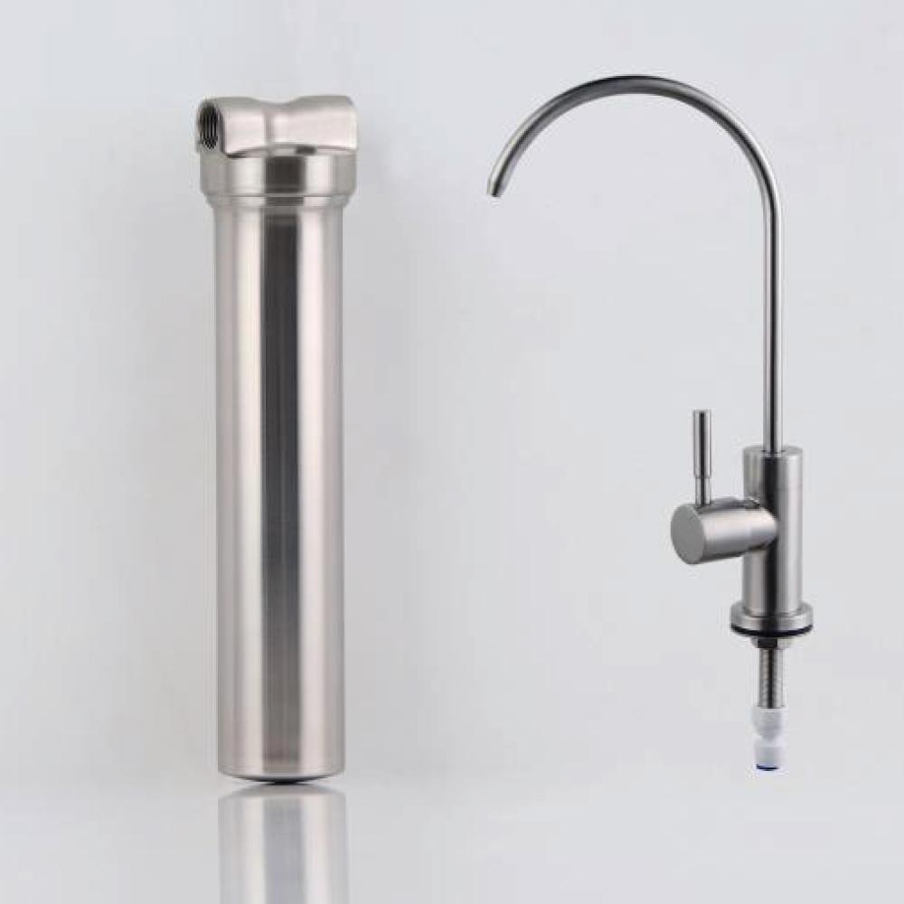 Single Stage Undersink 10" Stainless Water Filter 1/4" Ceramic Filtration System