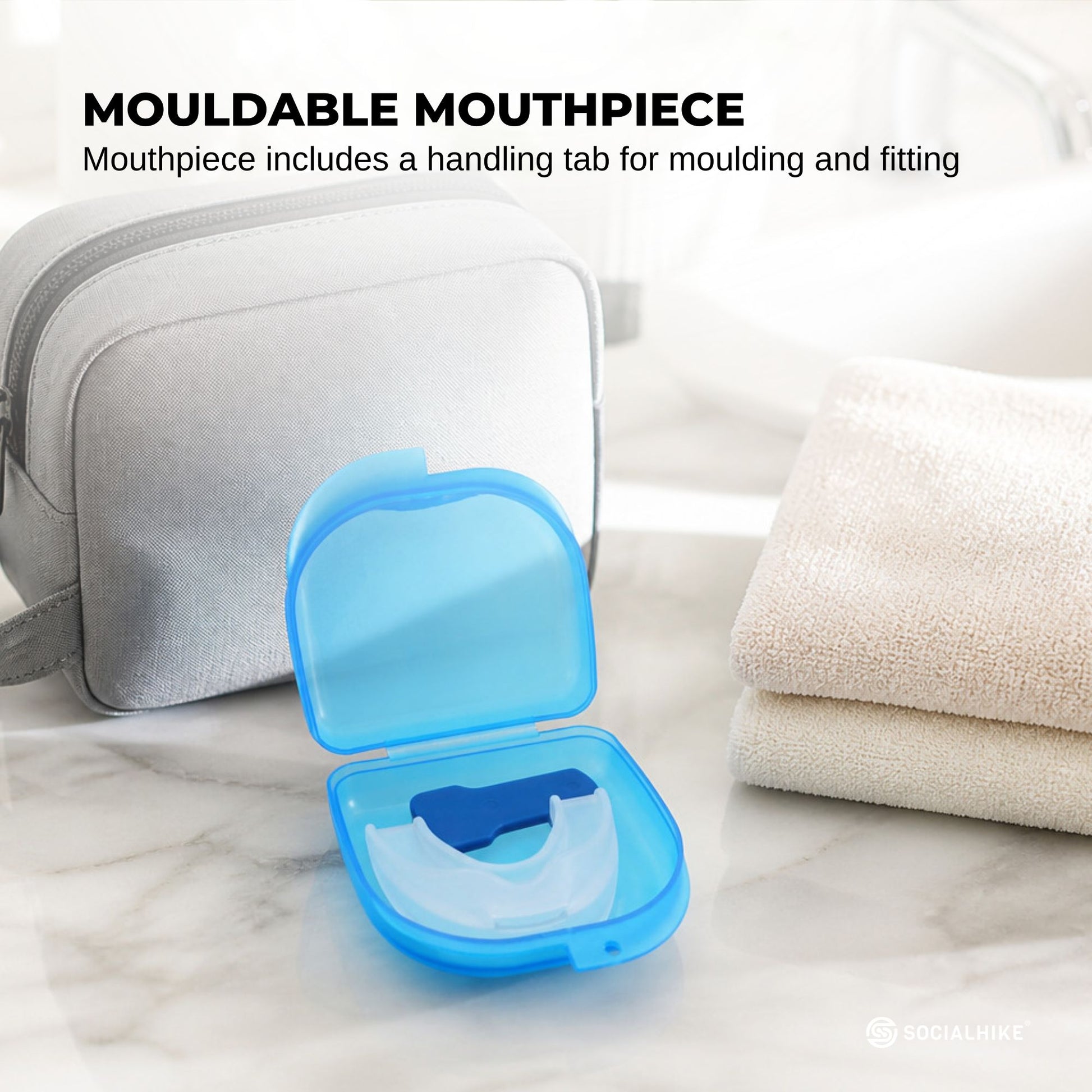 Social Hike Mouthguard + Nose Clip Anti Snoring Sleep Aid Breathing Device