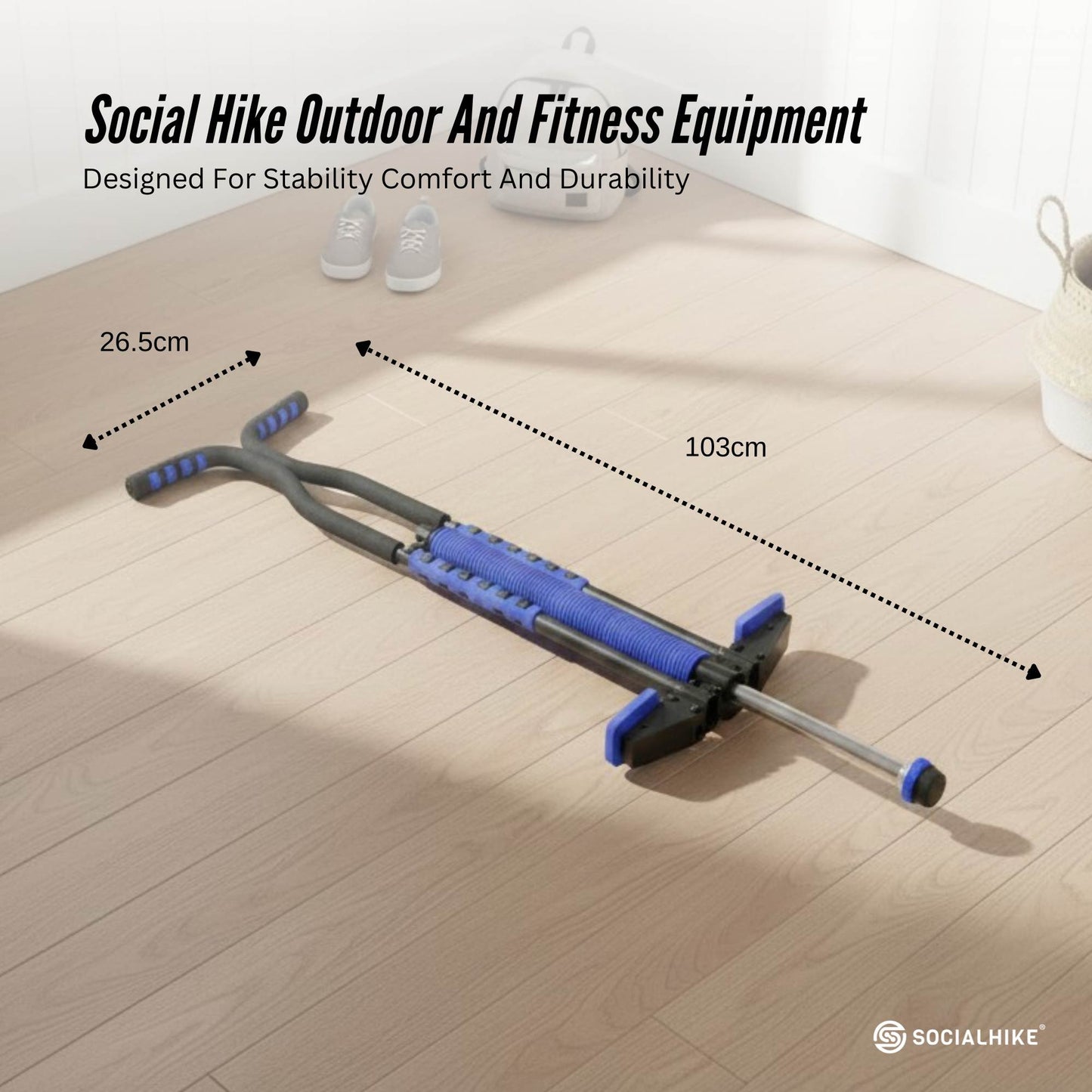 Social Hike Blue Pogo Stick - Kids Jumping Jackhammer Exercise Hopper Toy