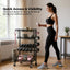 Social Hike Gym Equipment Storage Rack on Wheels - Dumbbells Weights Stand