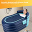 Social Hike Portable Bathtub and Wireless Pump - Inflatable Adult Tub Blue