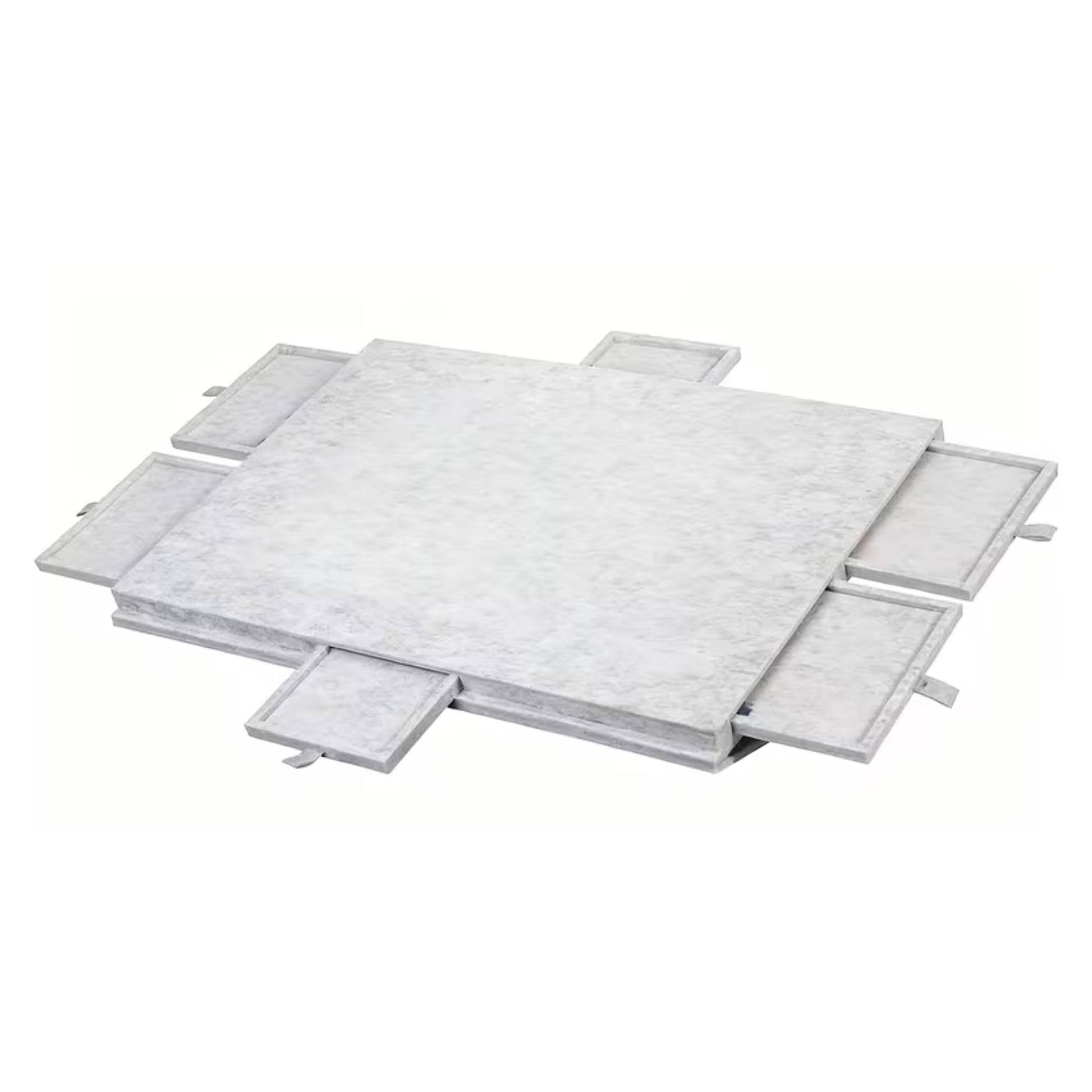 Social Hike Puzzle Board 1000 pcs - Felt Tilting Portable Cover + Drawers Silver