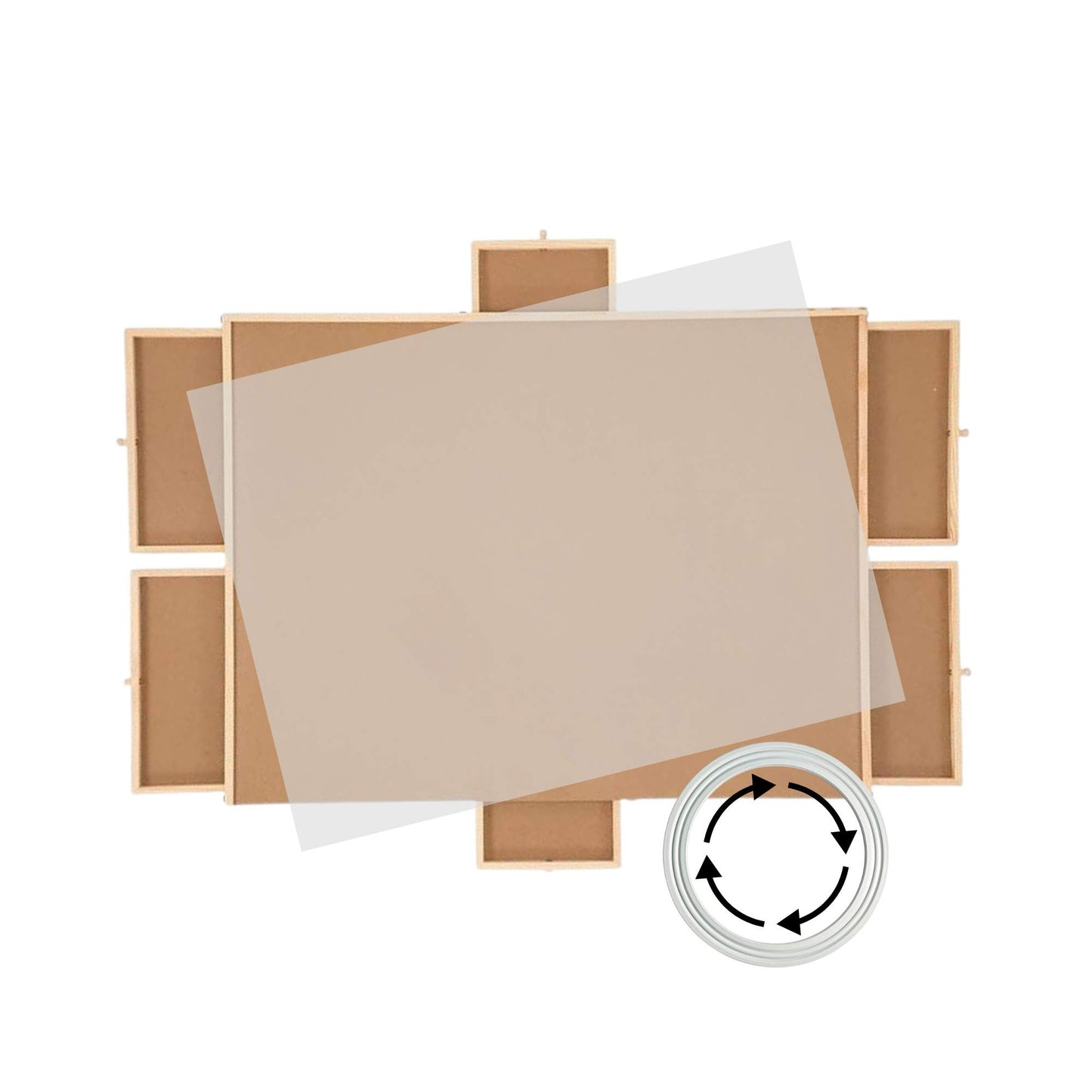 Social Hike Puzzle Board 1500 pcs - Rotating Tabletop with 6 Drawers and Cover