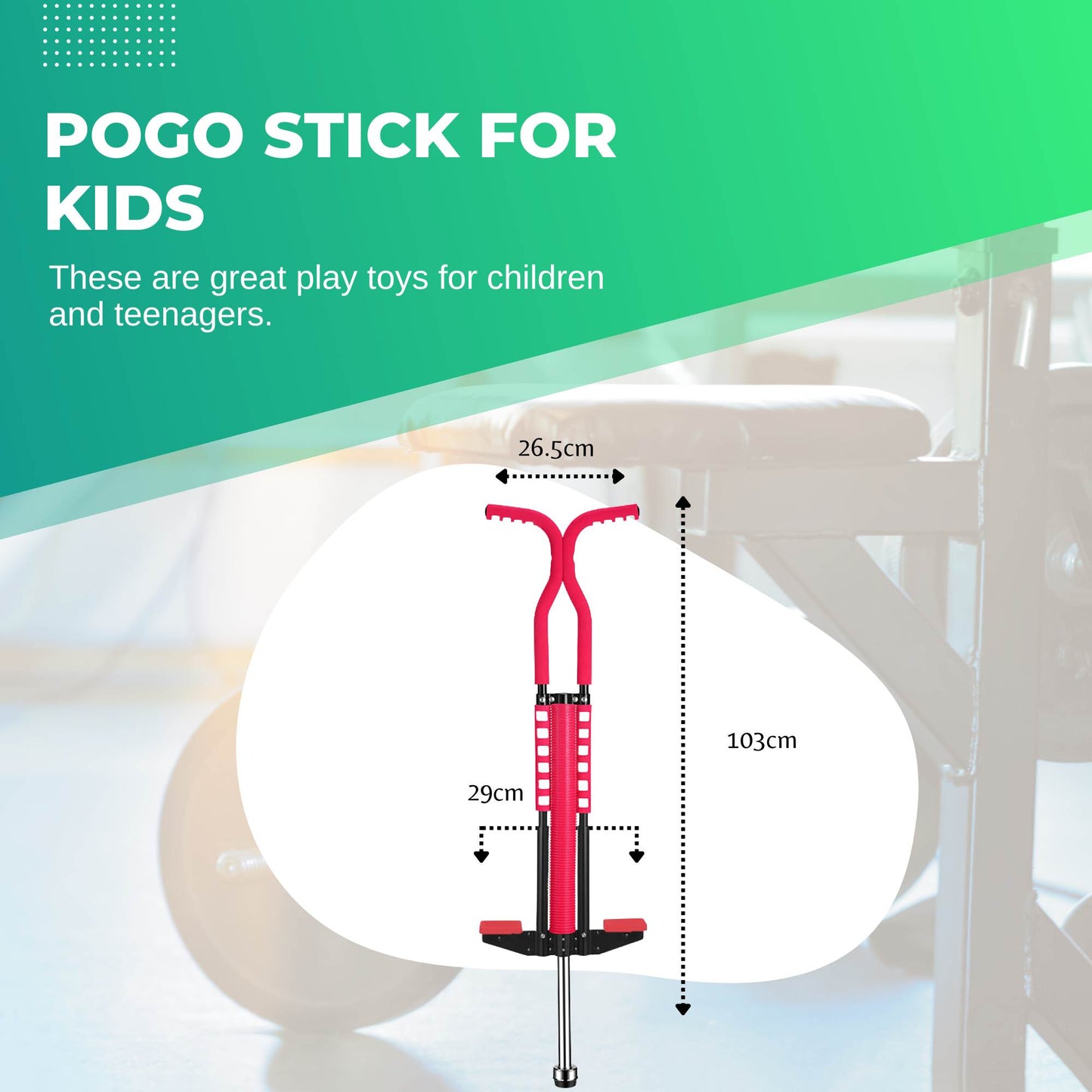 Social Hike Red Pogo Stick - Kids Jumping Jackhammer Exercise Hopper Toy